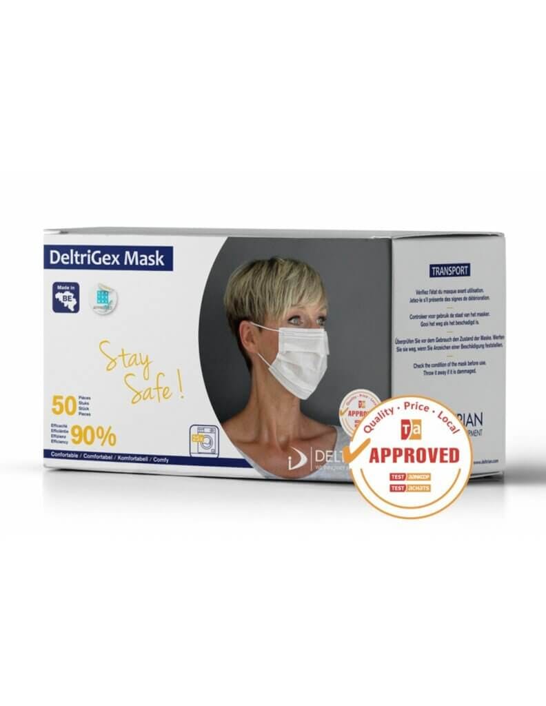 Masque - DeltriGex - Boîte de 50 | Deltrian Protective